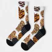 Men’s African Print Athletic Crew Socks ソックス (左)