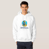 Men’s Artificial Intelligence White Hoodi パーカ (正面フル)