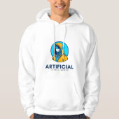 Men’s Artificial Intelligence White Hoodi パーカ (正面)