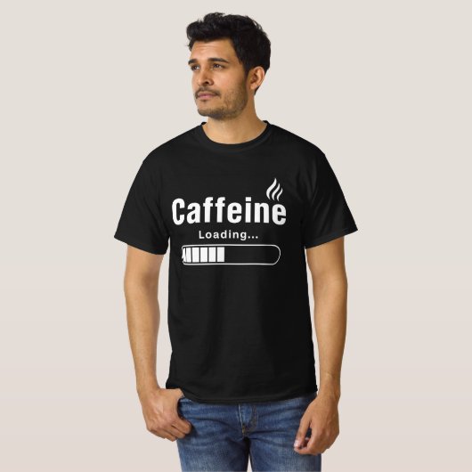Men’s Basic T-Shirt – “Caffeine Loading…”  Tシャツ (正面フル)