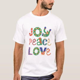 Men’s Christmas Typography T-Shirt – Festive Joy Tシャツ
