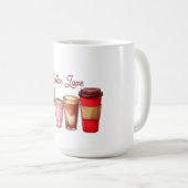 Men’s Coffee Art T-Shirt | Cute Coffee Cups Street コーヒーマグカップ (正面右)