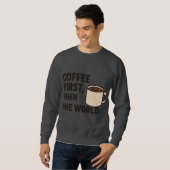 Men’s Coffee Quote Hoodie スウェットシャツ (正面フル)