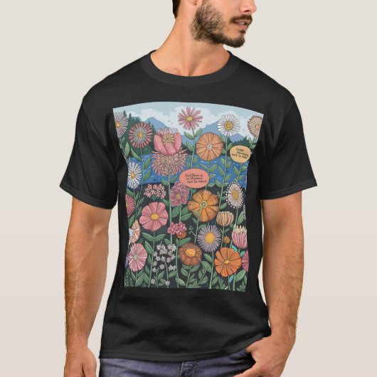 Men’s Floral Quote Garden Lovers Tシャツ (正面)