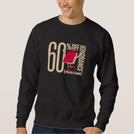 Men’s Funny 60% Off Ignorance Bookworm Graphic スウェットシャツ