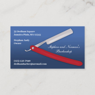 Men’s Haircut Barber Business Card Template 名刺