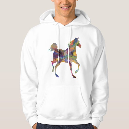 Men’s Hoodie with Colorful Horse Print パーカ (正面)
