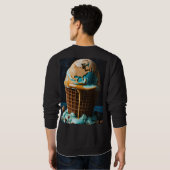 Men’s Hoodie with Cool Ice Cream Design | Trendy I スウェットシャツ (裏面フル)