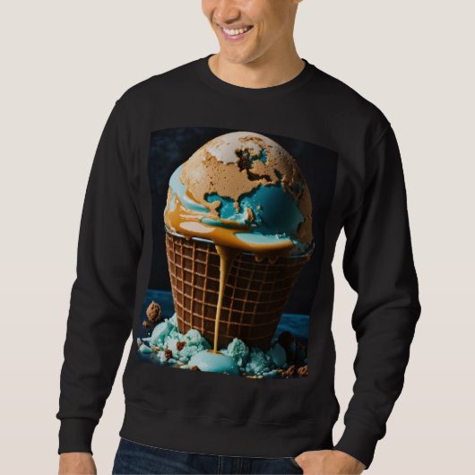 Men’s Hoodie with Cool Ice Cream Design | Trendy I スウェットシャツ (正面)