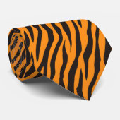 Men’s Orange Tiger Tie for Animal Print Costume Vi ネクタイ (ロール)