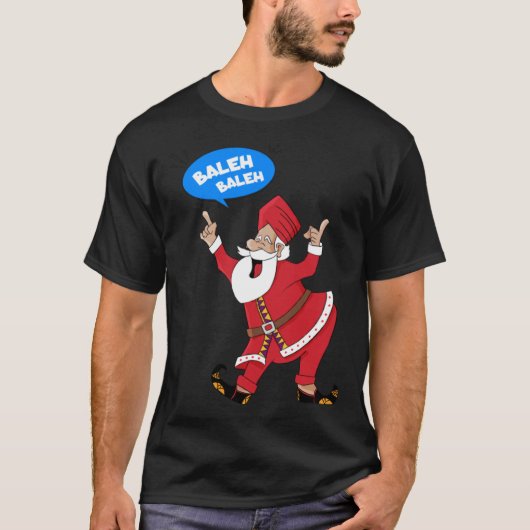 Men s Punjabi Indian Bhangra Dancing Santa Singh Tシャツ (正面)