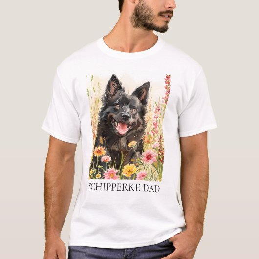 Men’s T-Shirt – Schipperke Dad Shirt for Dog Lover Tシャツ (正面)