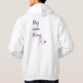 Men’s Typography Hoodie – My Own Way Quote パーカ (裏面)