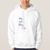 Men’s Typography Hoodie – My Own Way Quote パーカ (正面)