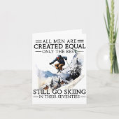 Men Still Go Skiing 70 Winter Srts Lover Skier  カード (正面)