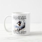 Men Still Go Skiing 70 Winter Srts Lover Skier  コーヒーマグカップ (左)