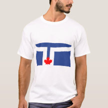 Men T Shirt with Flag of Toronto, Canada