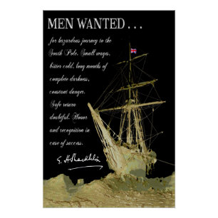 Men Wanted for South Pole Exploration - 1914 ポスター