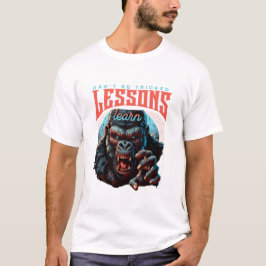 Men Wise Gorilla Lessons Learn T-Shirt Tシャツ