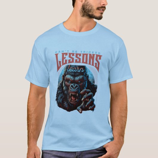 Men Wise Gorilla Lessons Learn T-Shirt Tシャツ (正面)