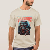 Men Wise Gorilla Lessons Learn T-Shirt Tシャツ (正面)