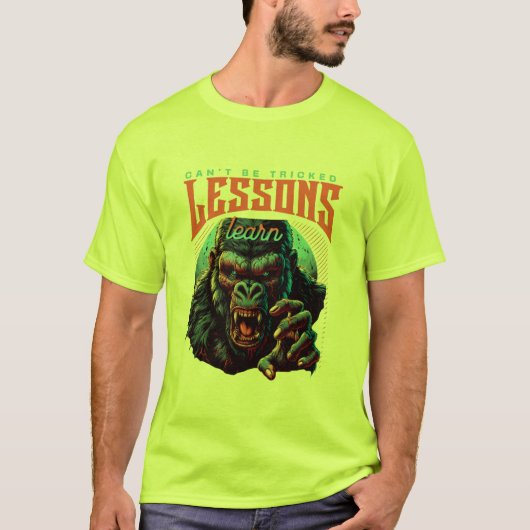 Men Wise Gorilla Lessons Learn T-Shirt Tシャツ (正面)