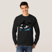 Men Women Cool Baby Ocean Orca Killer Whale Cute O Tシャツ (正面フル)