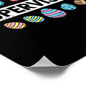 Men Women Easter Egg Hunt Supervisor Hunting Easte ポスター (角)