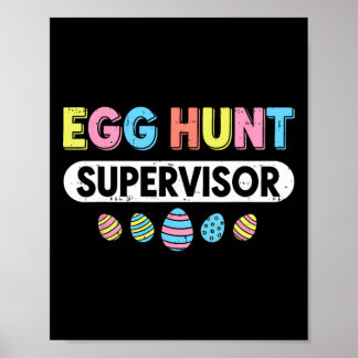 Men Women Easter Egg Hunt Supervisor Hunting Easte ポスター
