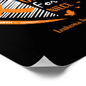 Men Women I衣服オレンジ ポスター (角)