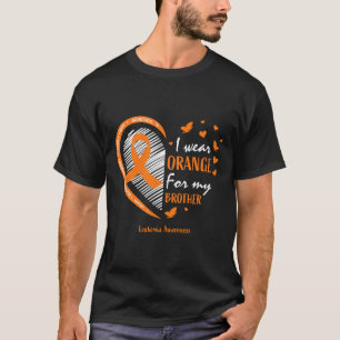 Men Women I衣服Orange For My Brother Leukemia Aw Tシャツ
