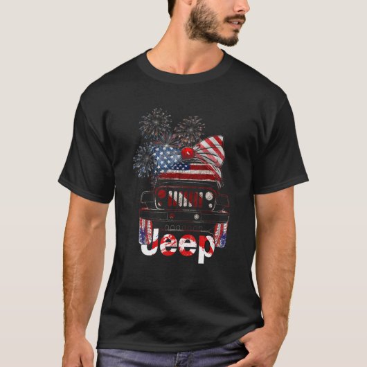 Men Women Jjep Merica Outfits Of July American Tシャツ (正面)