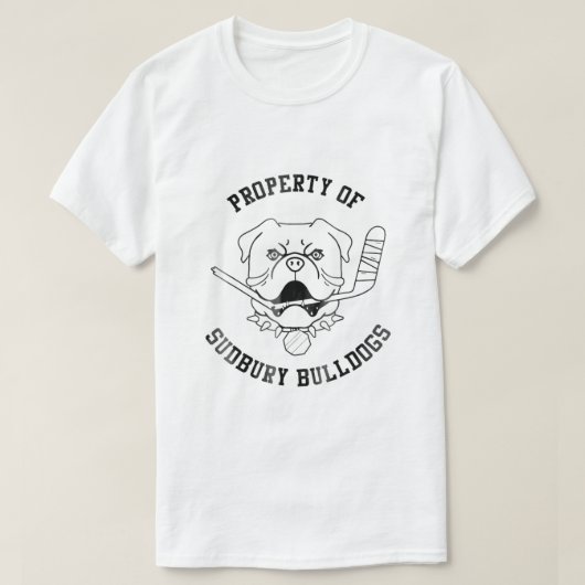 Men Women Property of Sudbury Buldog おもしろい Tシャツ (デザイン正面)