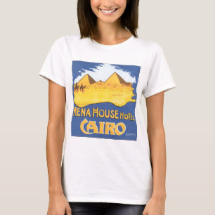 Menaの家のホテルのカイロのヴィンテージ旅行ポスター Tシャツ