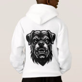 Menacing Alpha Dog Snarl – Urban Ink Style Graphic (裏面)