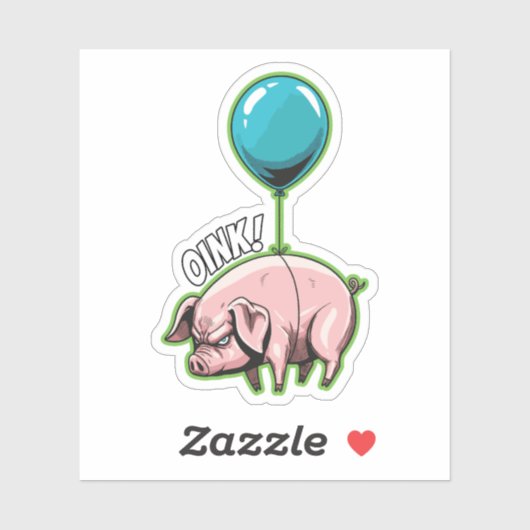 Menacing Flying Pig シール (シート)