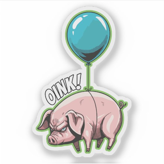 Menacing Flying Pig シール (正面)