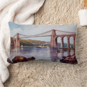 Menaiの吊り橋の枕 ランバークッション (ブランケット)