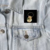 Menanderの家からの金ゴールドのbulla 缶バッジ (インサイチュ)