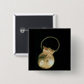 Menanderの家からの金ゴールドのbulla 缶バッジ (正面&裏面)