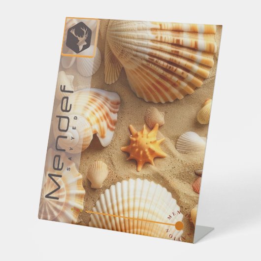 MENDEF台座標識 台座サイン (正面)