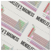 Mendeleevの要素の狂気の周期表 ファブリック (クローズアップ)