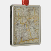 Mendenhallのガイド、道路図コネチカット メタルオーナメント (右)