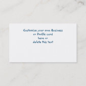 Mendenhallの氷河/ジュノーアラスカ 名刺 (裏面)