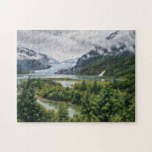 Mendenhall Glacier National Forest Puzzle ジグソーパズル (横)