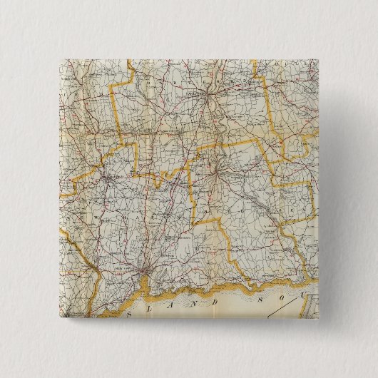 Mendenhall's Guide、Road Map Connecticut 缶バッジ (正面)