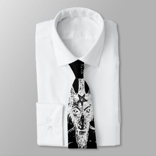 Mendesの黒い首のタイのデザイン#2のヤギ ネクタイ (タイ)