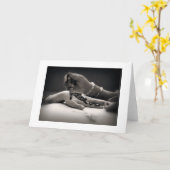 MendhiのHennaの挨拶状(ボーダーと) カード (黄色い花)