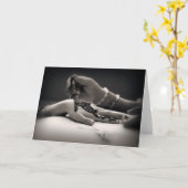 MendhiのHennaの挨拶状(ボーダー無し) カード (黄色い花)