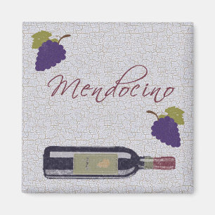 Mendocinoのヴィンテージのワイン マグネット